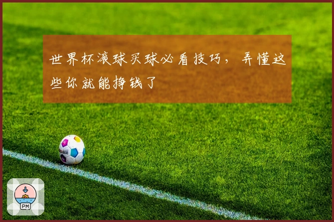 世界杯滚球买球必看技巧，弄懂这些你就能挣钱了