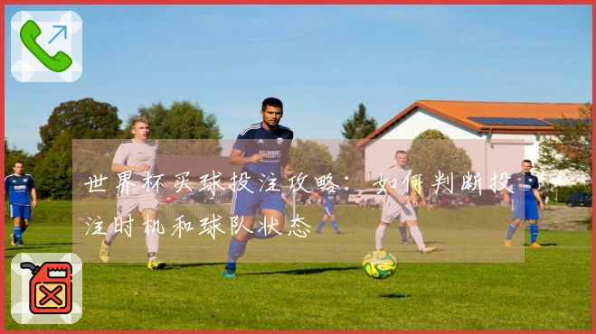 世界杯买球投注攻略：如何判断投注时机和球队状态